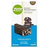 Zone PERFECT Protein Bars, Double Dark Chocolate, 12g of Protein, Nutrition Bars With Vitamins & Min | Amazon (US)
