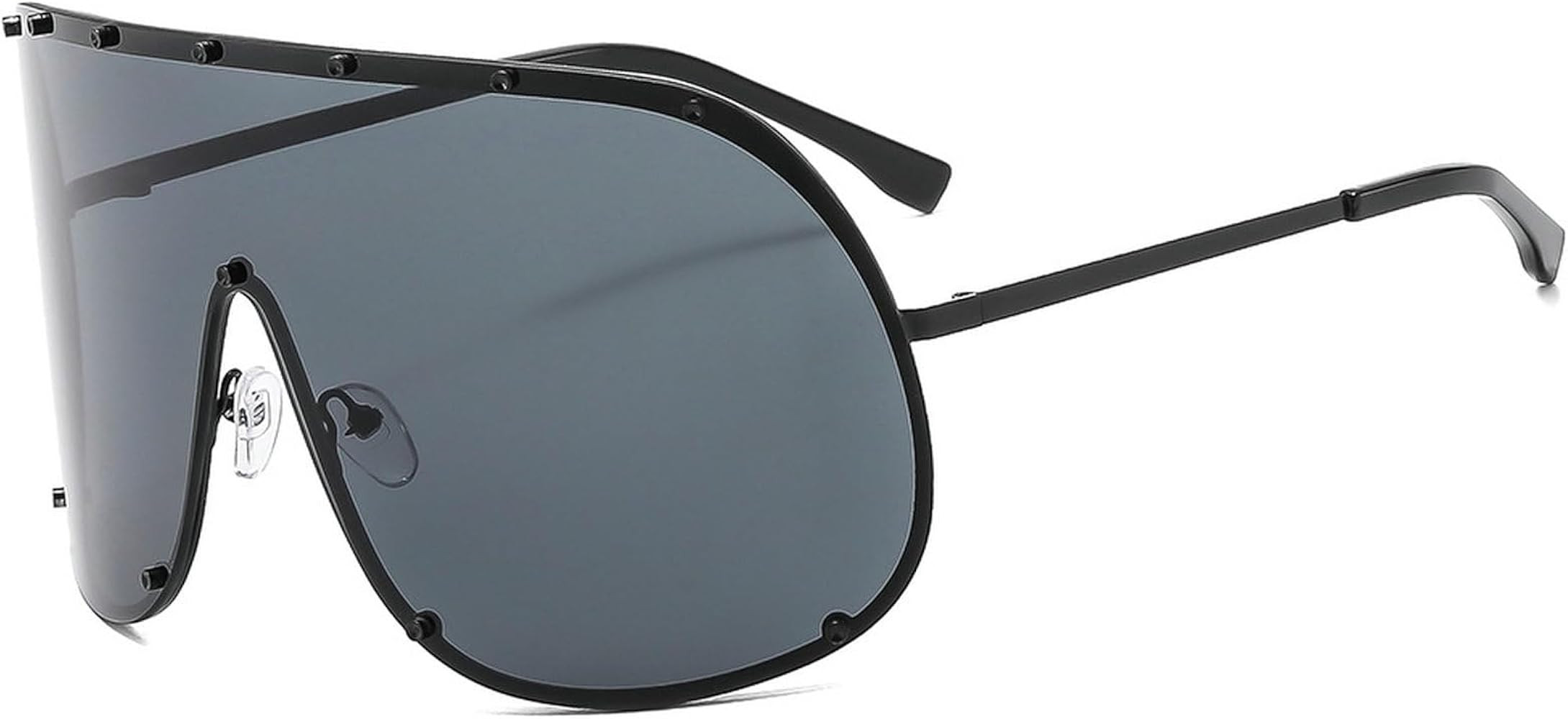 Oversized One-Piece Square Sunglasses Women 2025 Luxury Trendy Punk Shield Shades Outdoor Eyewear... | Amazon (US)