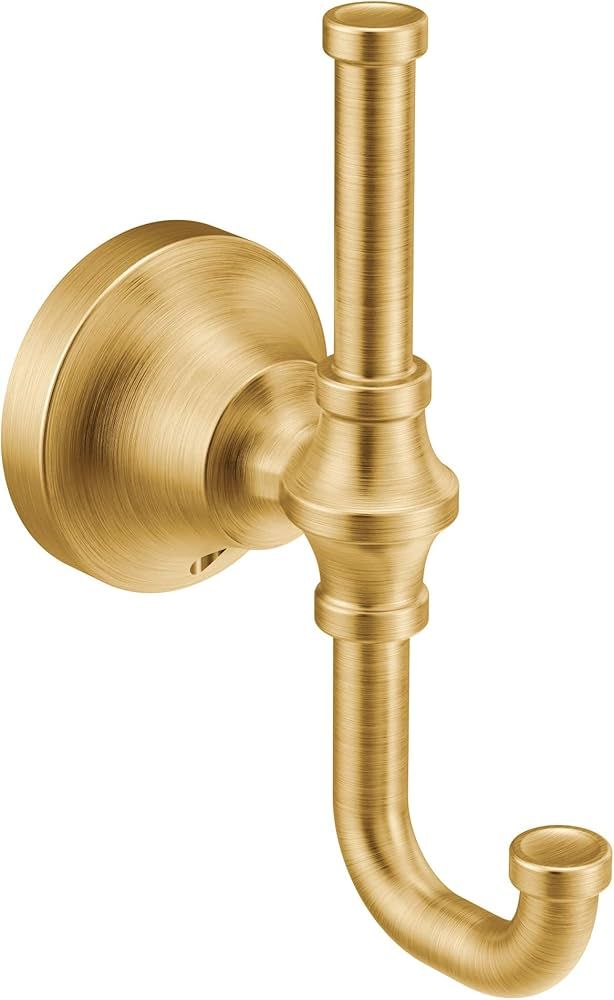 Moen YB0503BG Colinet Traditional Double Robe Hook, Brushed Gold | Amazon (US)