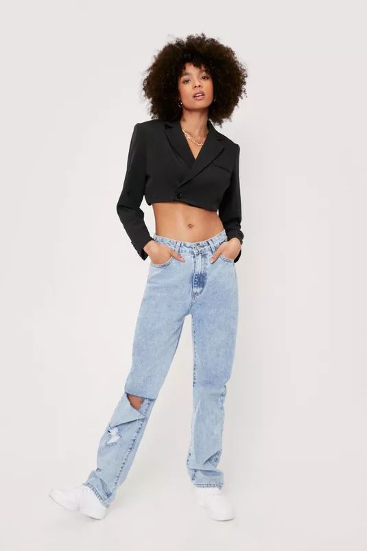 Tailored Cropped Button Down Blazer | Nasty Gal (US)