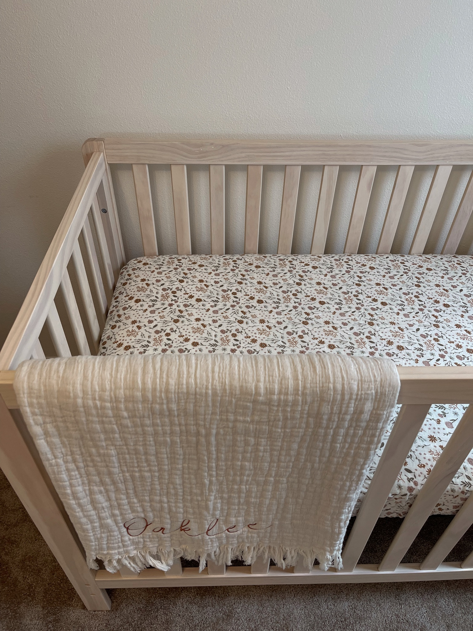Floral Muslim crib sheet & neutral crib

#LTKunder50 #LTKbaby #LTKhome