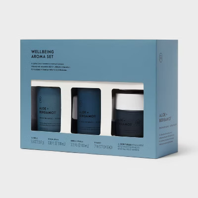 3pc Room Spray and Diffuser with Aloe and Bergamot Candle Gift Set - Threshold™ | Target