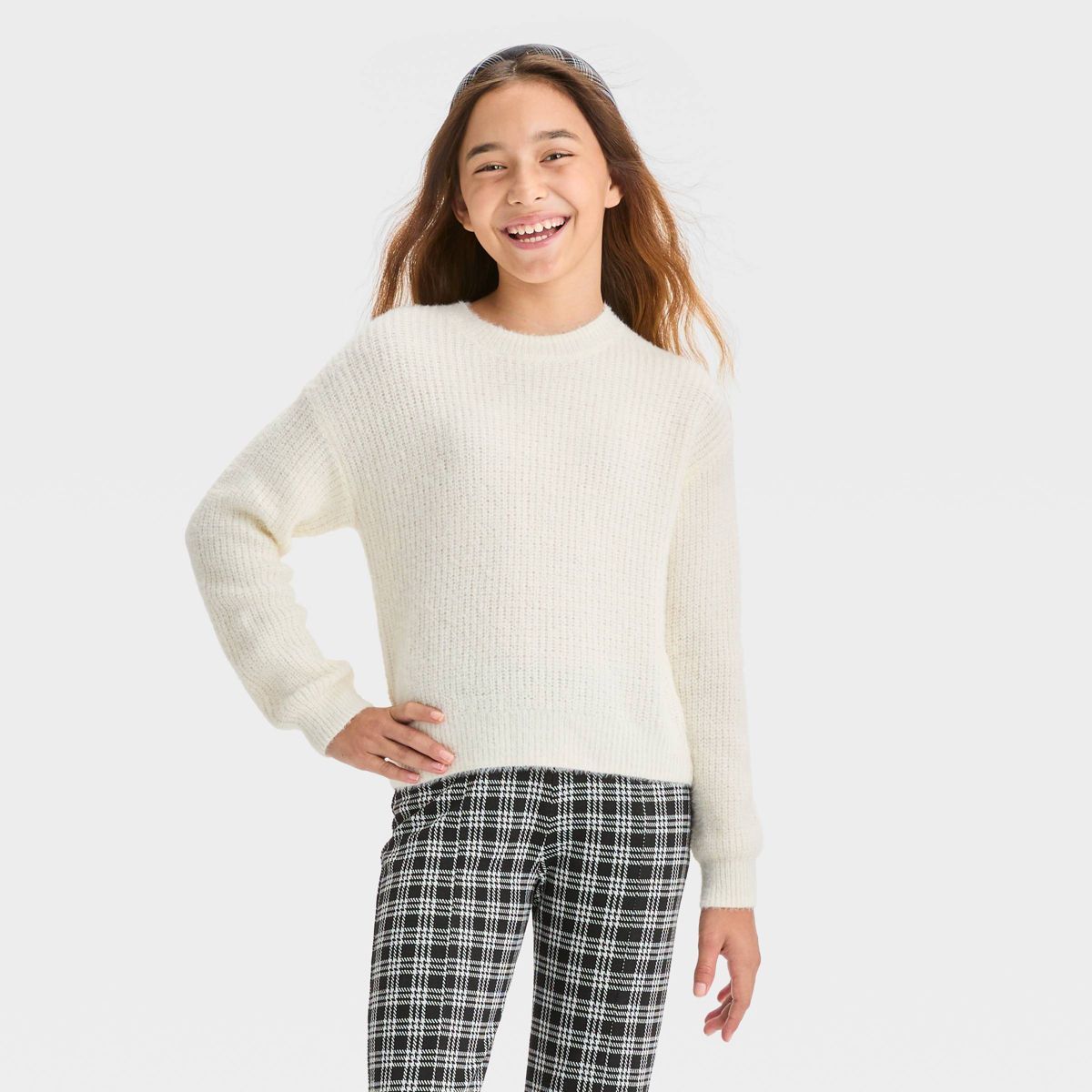 Girls' Crewneck Pullover Sweater - art class™ | Target