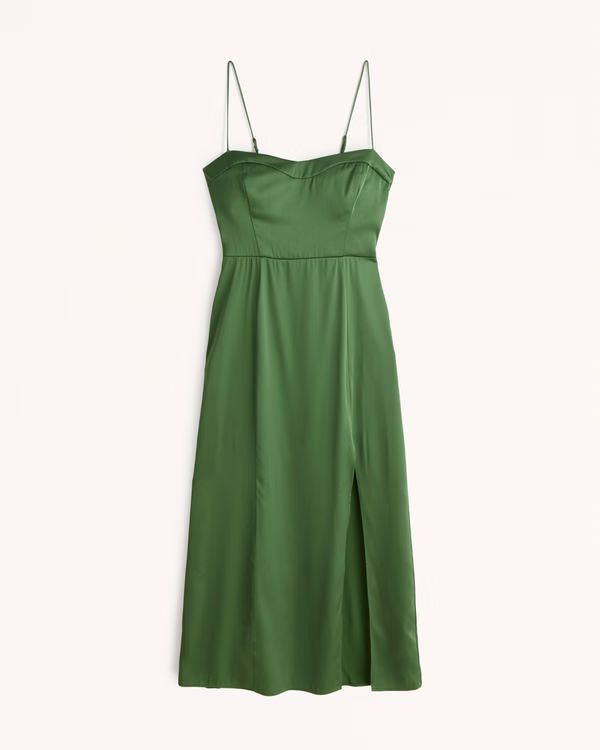 High-Slit Midi Dress | Abercrombie & Fitch (US)