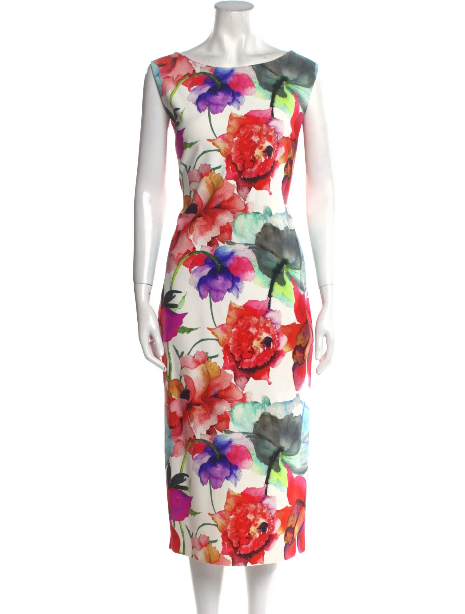 Floral Print Midi Length Dress | The RealReal
