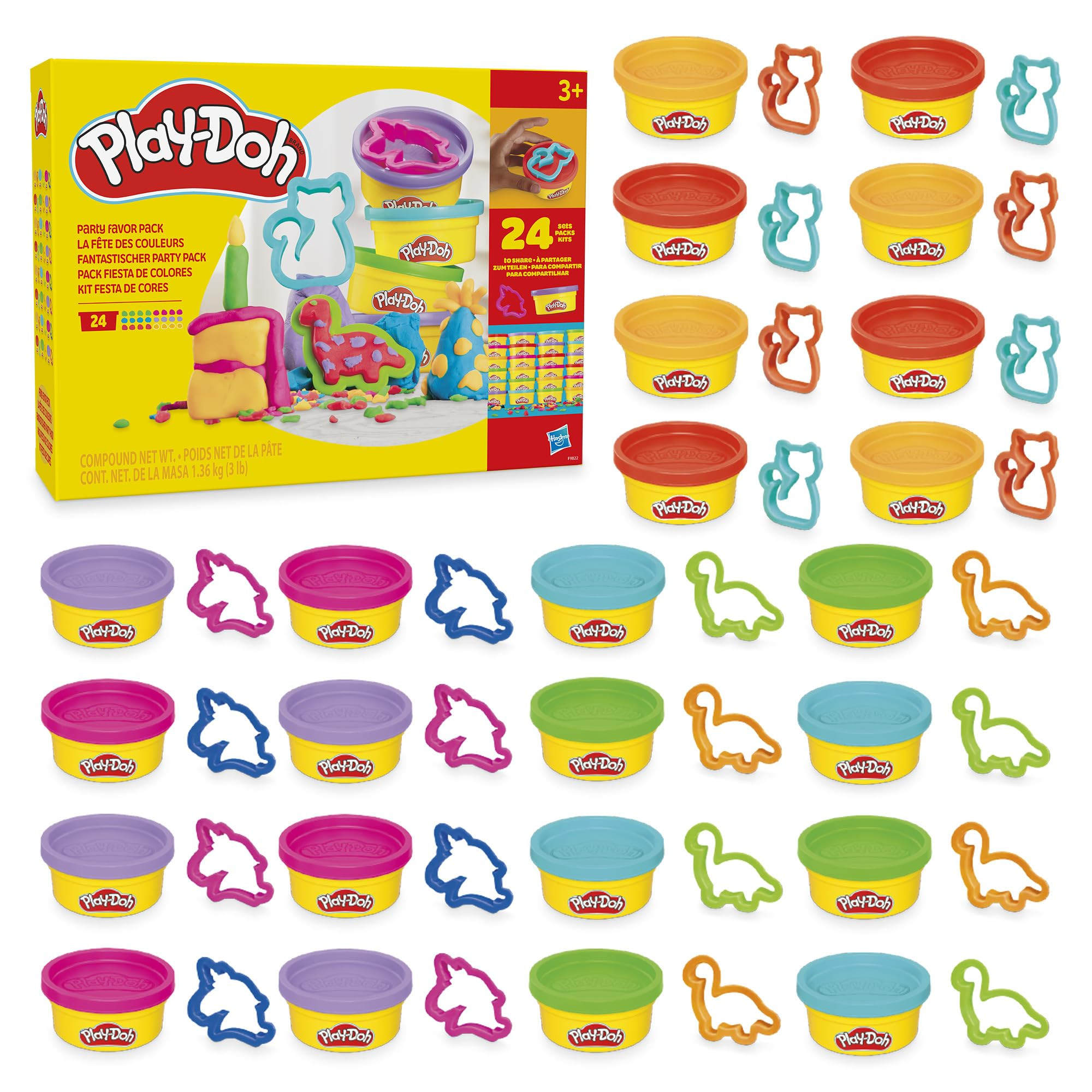 Play-Doh Party Favor Pack, Bulk 24 Pack of Modeling Compound with Cutters, Non-Candy Treat Bag Fi... | Amazon (US)
