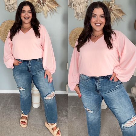 Casual Summer outfit inspo 💓 Amazon blouse under $30! Wearing a size XXL and comes in more colors. Jeans size 14 plus

#LTKPlusSize #LTKStyleTip #LTKMidsize