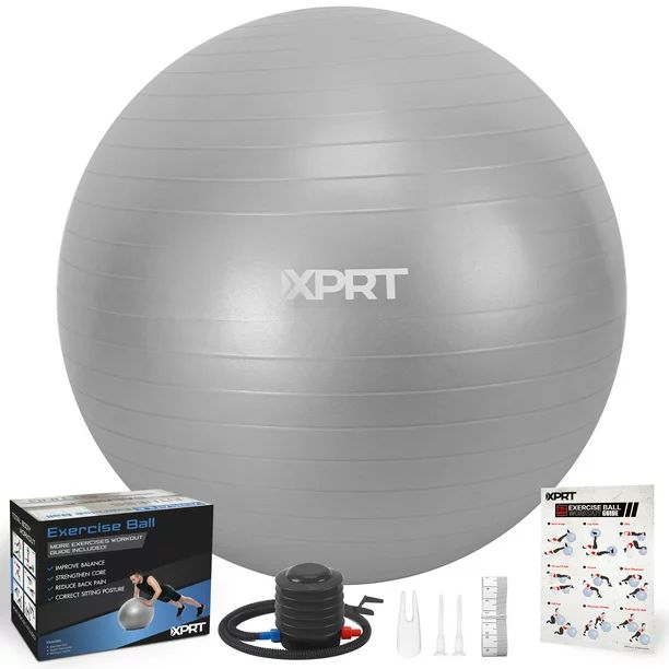 XPRT Fitness Exercise and Workout Ball, Yoga Ball Chair, Great for Fitness, Balance and Stability... | Walmart (US)