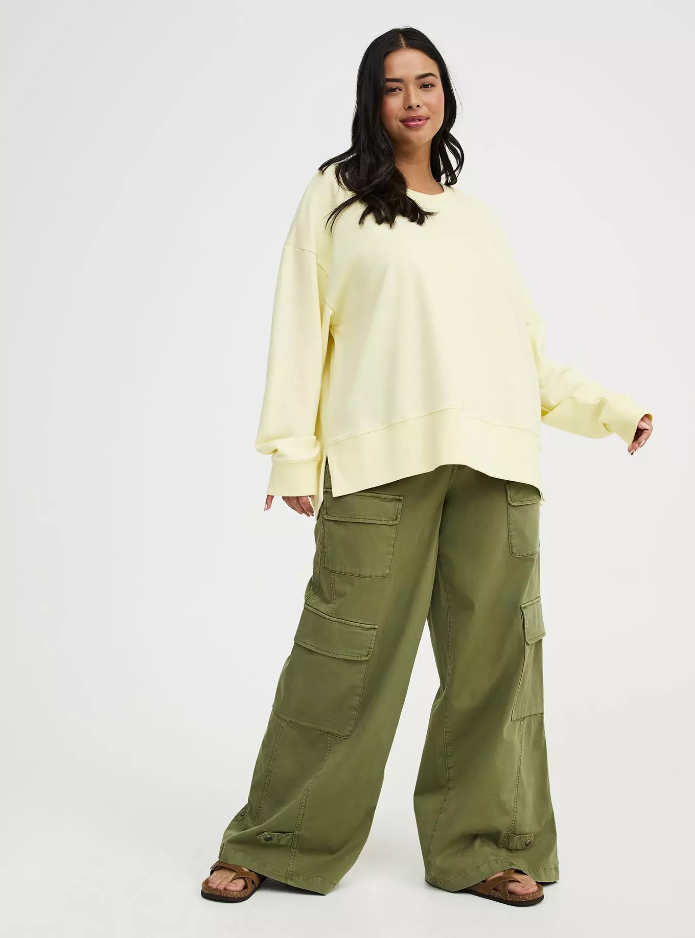 French Terry Drop Shoulder Sweatshirt | Torrid (US & Canada)