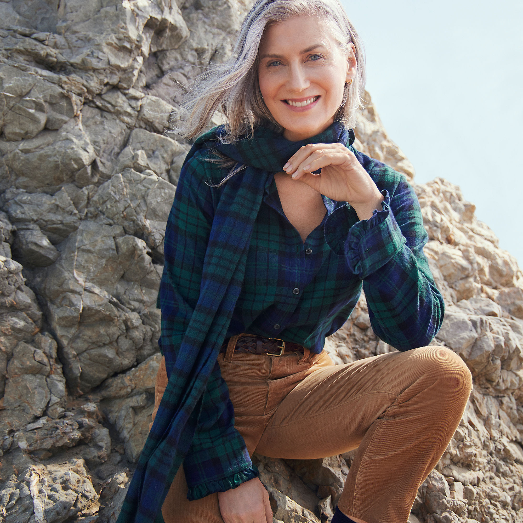 CashTouch Pattern Winter Scarf | Lands' End (US)