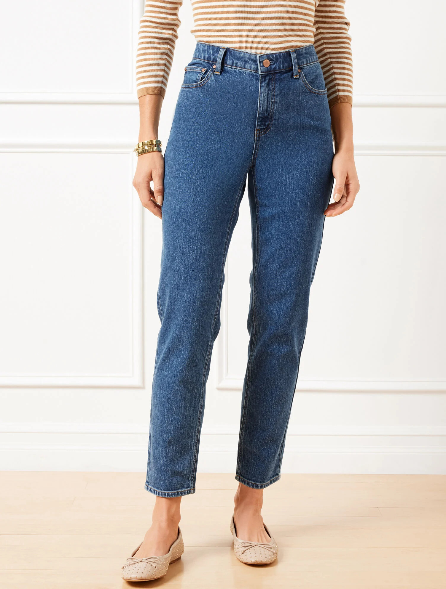 Slim Straight Ankle Jeans - Nomad Wash | Talbots