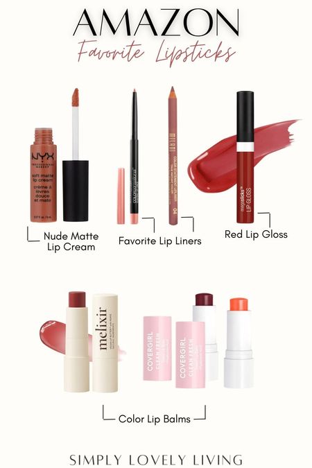 Amazon Makeup Bag. Favorite lipsticks. Lip liner. Color lip balm. Red Lip floss. #LTKfind

#LTKfindsunder50 #LTKbeauty