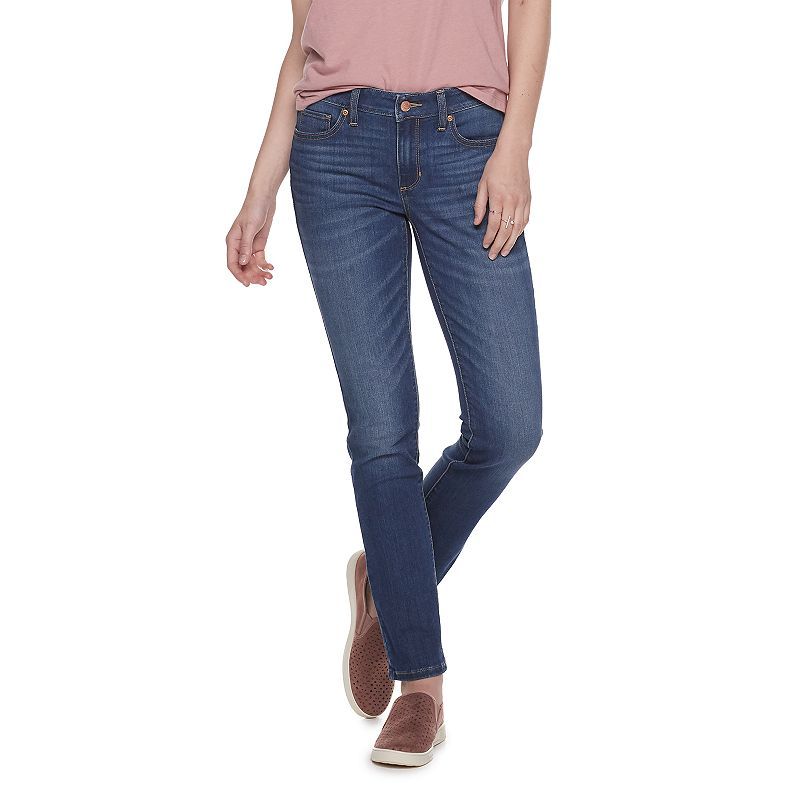 Petite Sonoma Goods For Life Midrise Skinny Jeans, Women's, Size: 16 Petite, Dark Blue | Kohl's