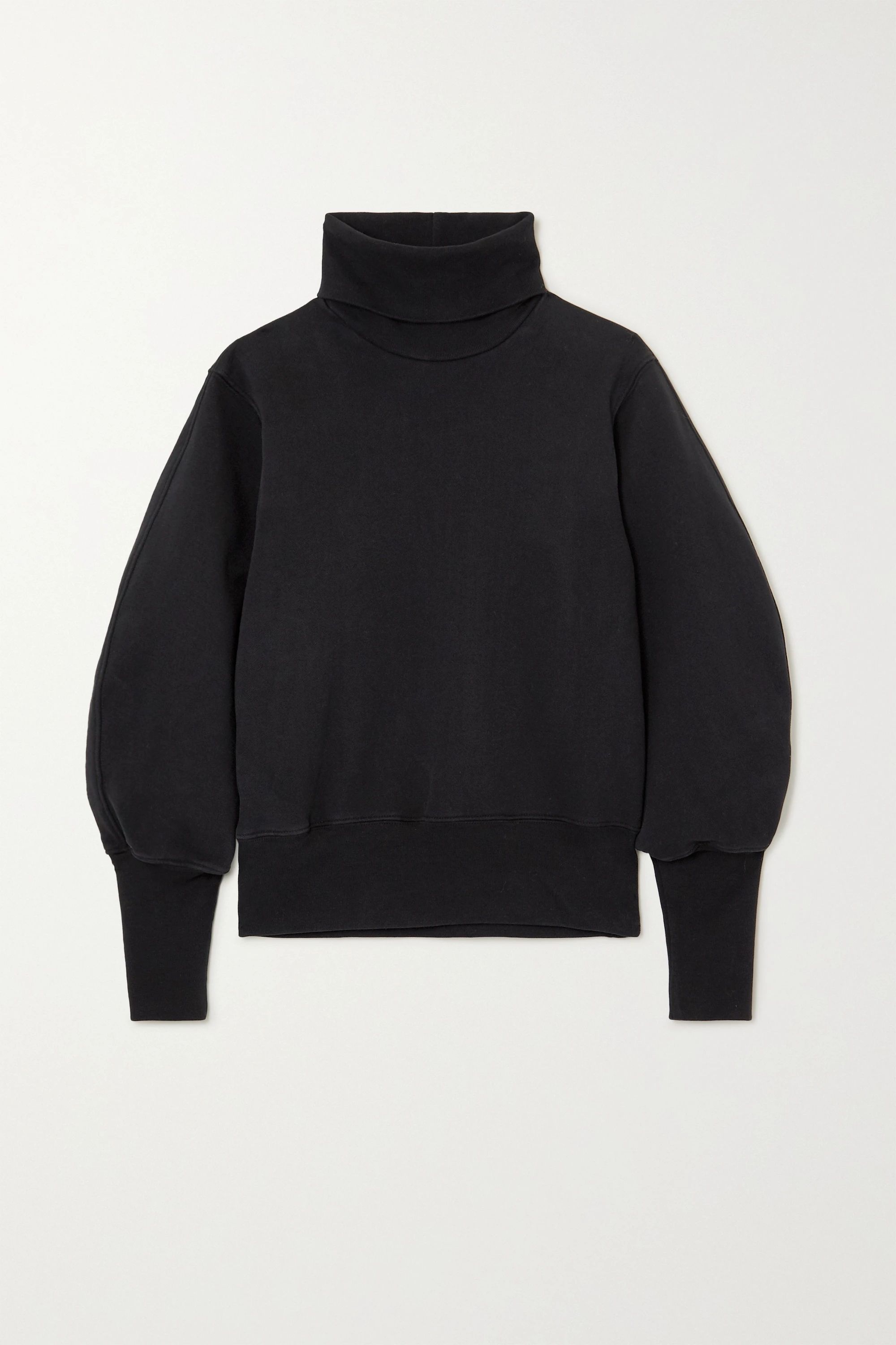 Black Cotton-jersey turtleneck sweatshirt | AGOLDE | NET-A-PORTER | NET-A-PORTER (US)