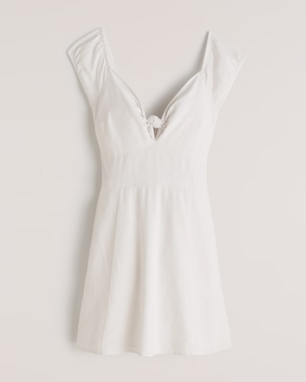 Knot-Front Mini Dress | Abercrombie & Fitch (US)