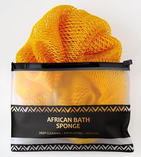 African Net Sponge Authentic - Exfoliating Back Scrub Bath Sponge with Knots - Afro Scrub Body Sc... | Amazon (US)
