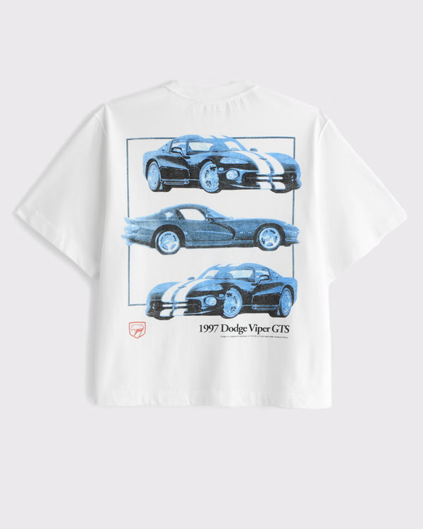 Men's Premium Heavyweight Cropped Viper Graphic Tee | Men's Tops | Abercrombie.com | Abercrombie & Fitch (US)