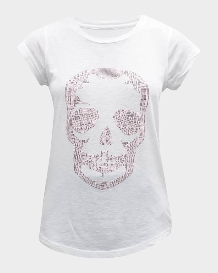 Skull Strass Short-Sleeve T-Shirt | Neiman Marcus