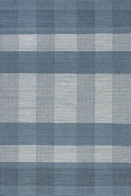 Blue Oregon Plaid Wool  Area Rug | Rugs USA