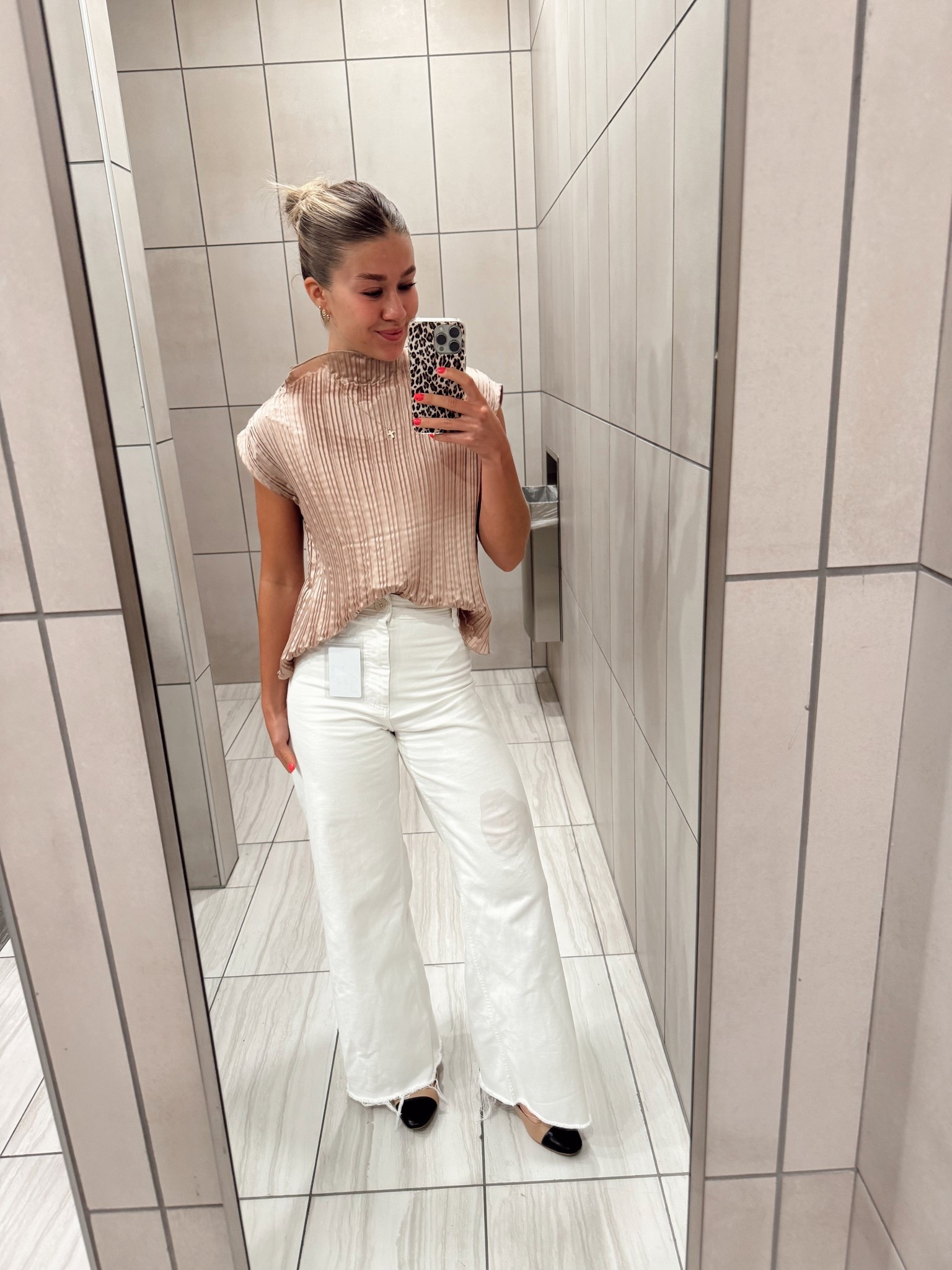 summer office outfit | workwear | office outfit inspo | business casual outfit 
*exact jeans are zara marine jeans

#LTKFindsUnder100 #LTKShoeCrush #LTKWorkwear