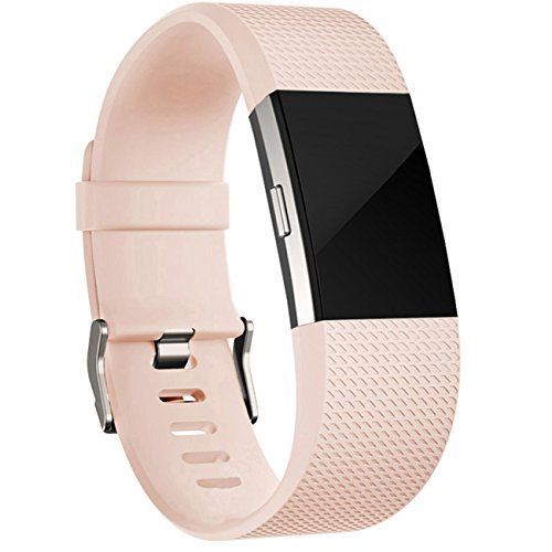 Wepro Fitbit Charge 2 Bands, Replacement Bands for Fitbit Charge 2 HR, Buckle, Blush Pink, Small | Amazon (US)