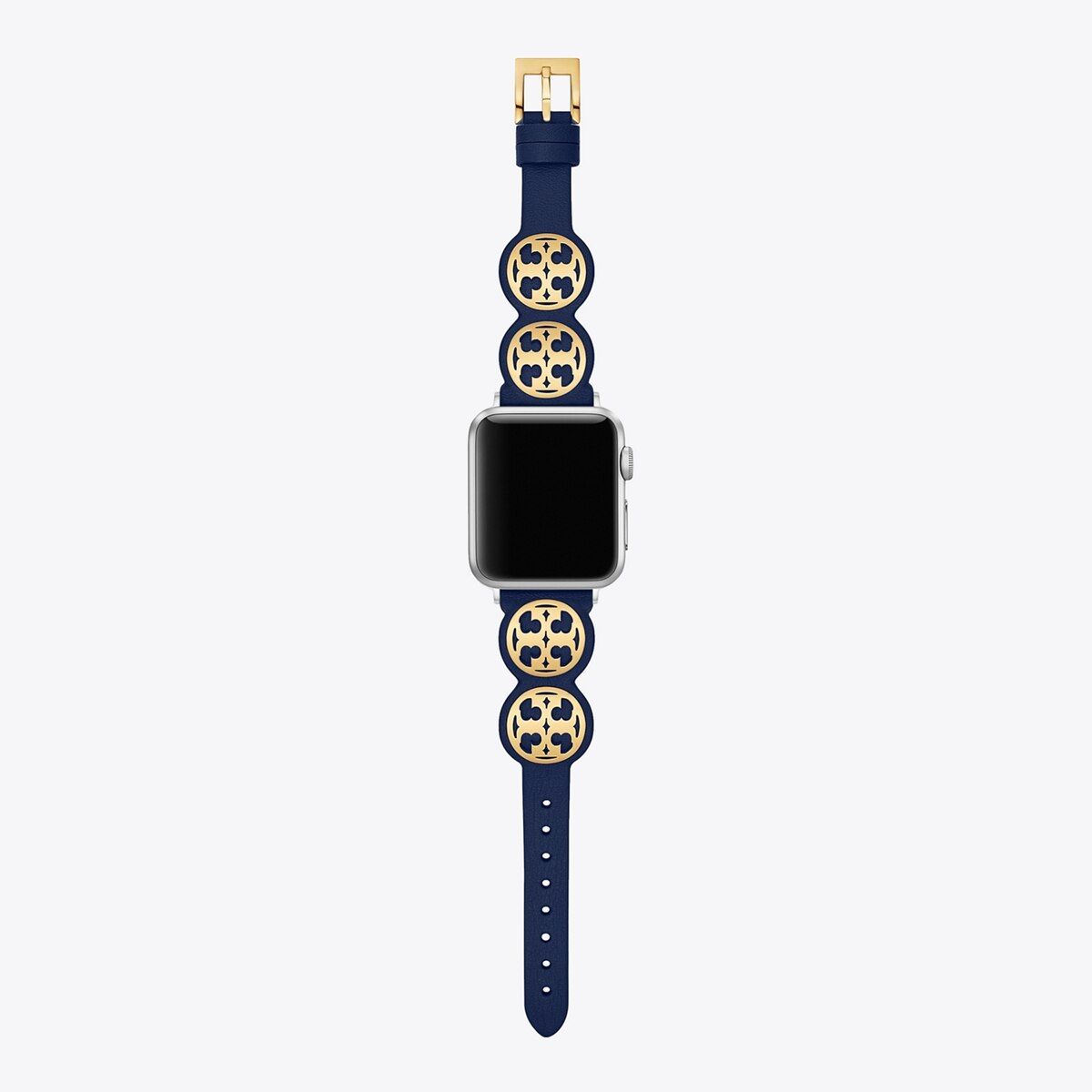 MILLER BAND FOR APPLE WATCH®, NAVY LEATHER, 38 MM – 40 MM | Tory Burch (US)