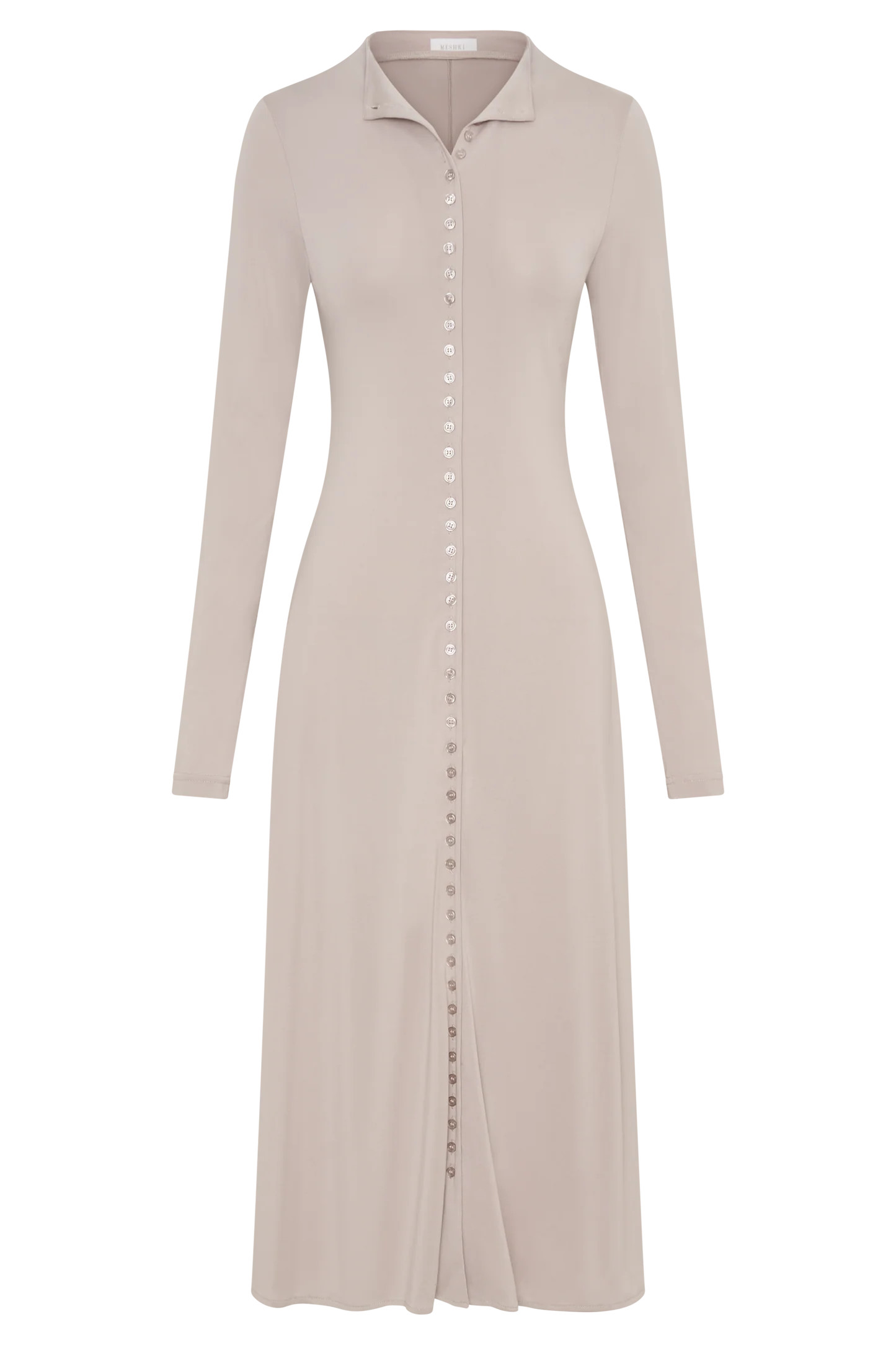Anders Peached Jersey Midi Dress - Taupe | MESHKI US