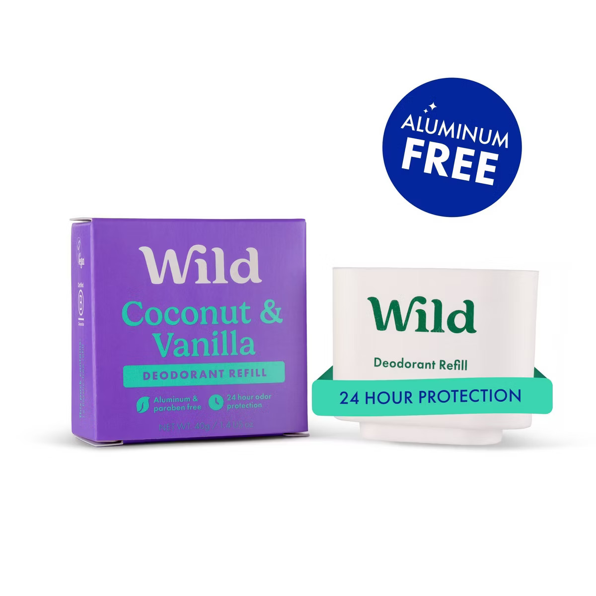 Wild Cosmetics - Coconut & Vanilla - Aluminum Free Deodorant Refill - 1.4oz | Target