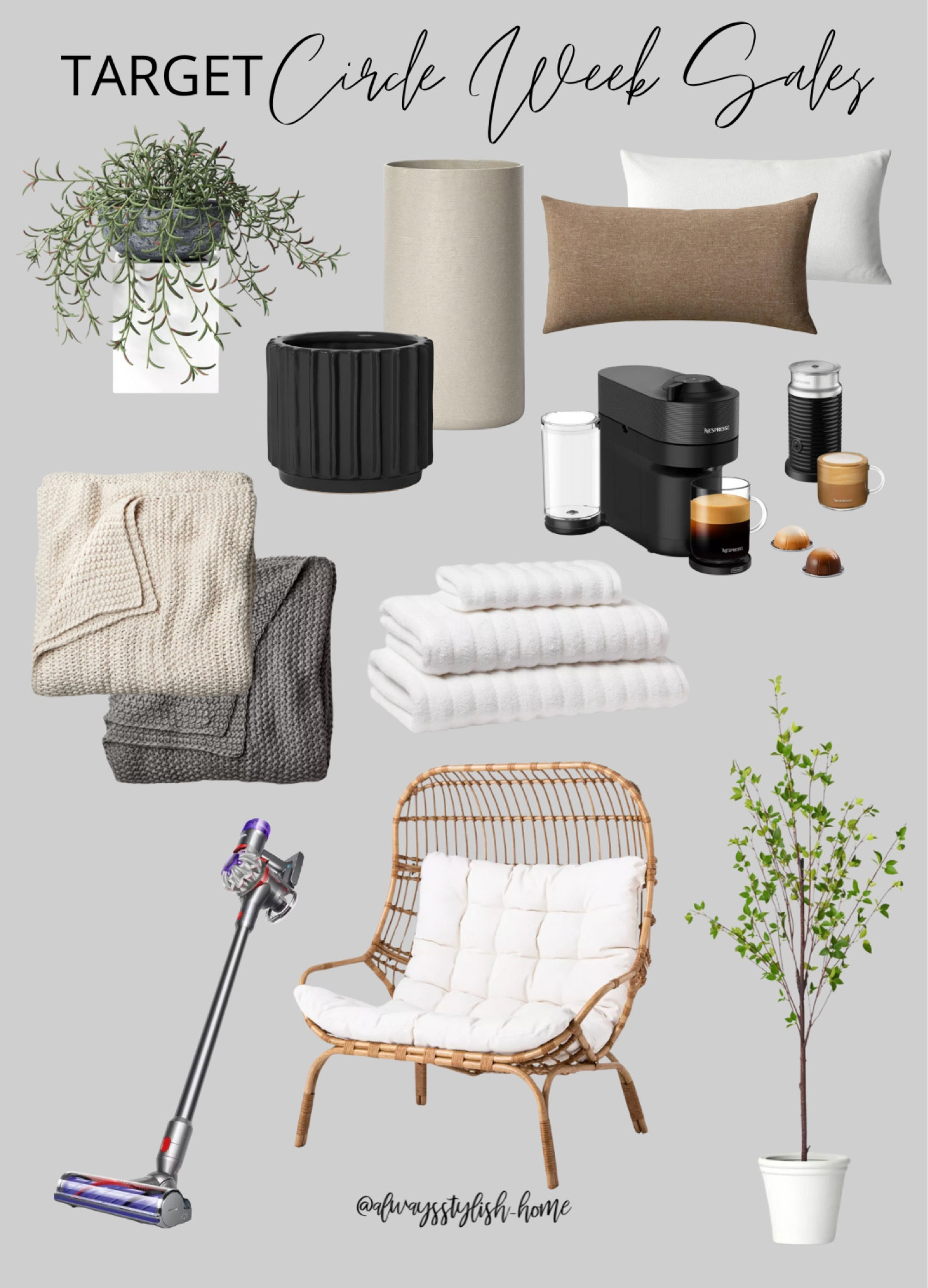 Target circle week deals! Home decor, bedding, bath, appliances, all on sale! Blanket, tree, egg chair, Nespresso, towels, pillows, vacuum, planters  

#LTKSeasonal #LTKhome #LTKxTarget