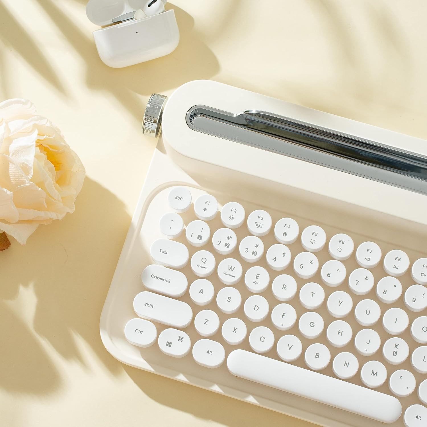 YUNZII ACTTO B305 Wireless Typewriter Keyboard, Retro Bluetooth Aesthetic Keyboard with Integrate... | Amazon (US)