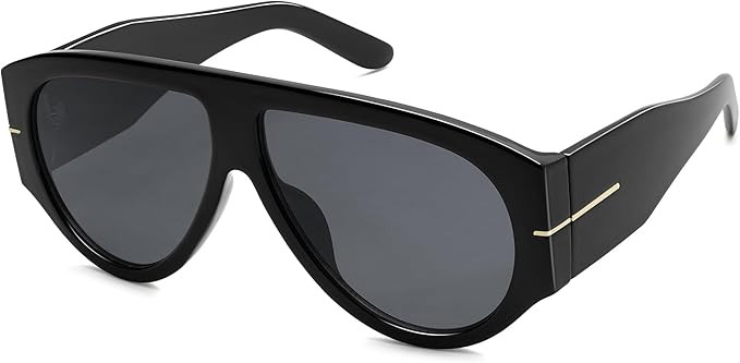 Oversized Retro Aviator Sunglasses Womens Mens 70s Classic Vintage Sun Glasses AR82227 | Amazon (US)