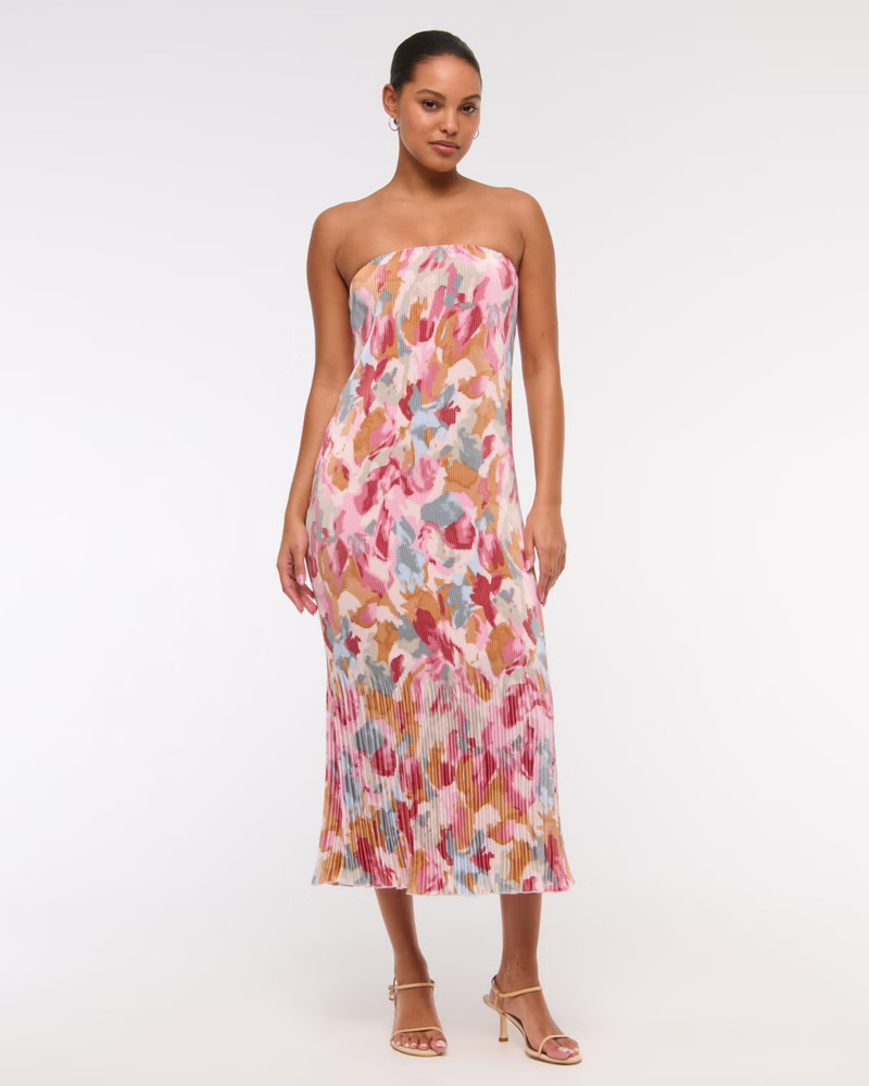 Women's The A&F Emerson Poplin Puff Sleeve Midi Dress | Women's Dresses & Jumpsuits | Abercrombie... | Abercrombie & Fitch (US)