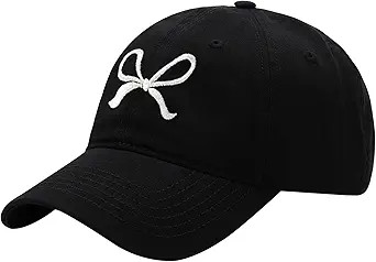 Trendy Bow-Tie Baseball Cap for Women and Men Trucker Hats Y2k Adjustable Fashion Sun Hat with Vi... | Amazon (US)