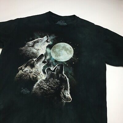 The Mountain Wolves T-Shirt Mens Large Pullover Black Short Sleeve Graphic Tee | eBay US