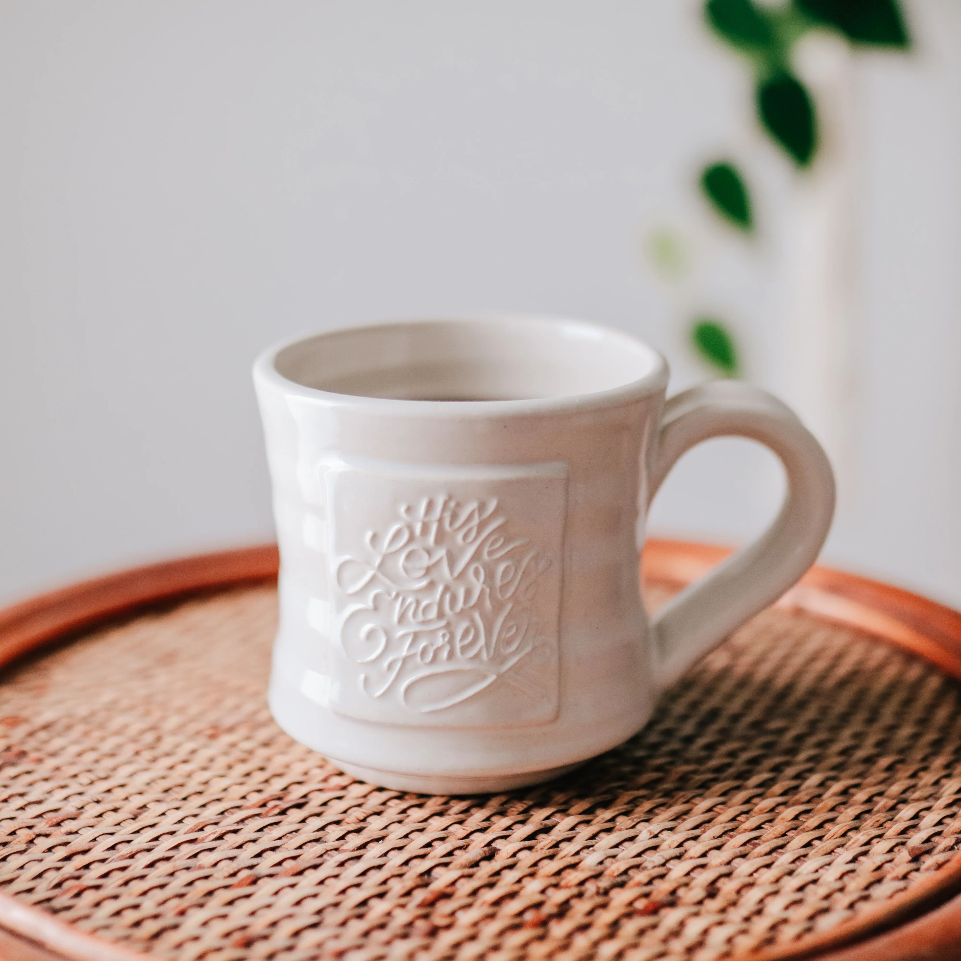His Love Endures Forever Custom Pottery Mug | The Daily Grace Co.
