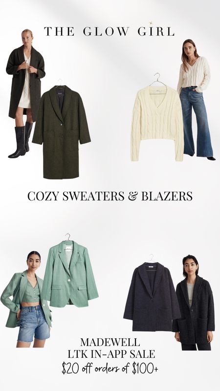 These cozy sweaters and blazers are at the top of my list to purchase for the holidays! Get them now during the #LTKHolidaySale going on now until Tuesday ✨

These are great basics to pair with your favorite designer accessories!

#LTKFashion #LTKCoats #LTKBlazers 

#LTKHoliday #LTKHolidaySale #LTKGiftGuide