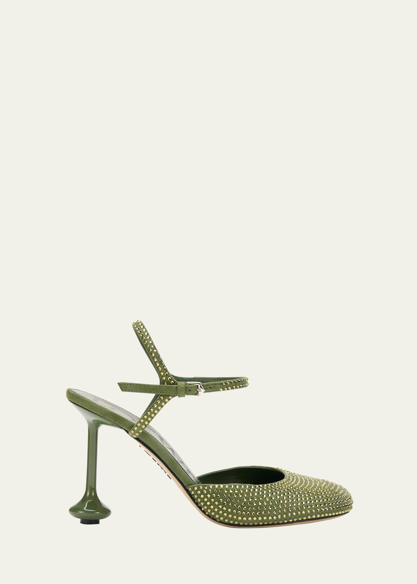 Loewe Toy Embellished Suede Ankle-Strap Pumps | Bergdorf Goodman
