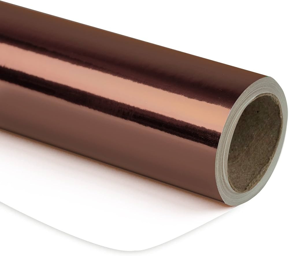 RUSPEPA Chocolate Brown Metallic Wrapping Paper - Solid Color Matte Paper Perfect for Wedding, Bi... | Amazon (US)