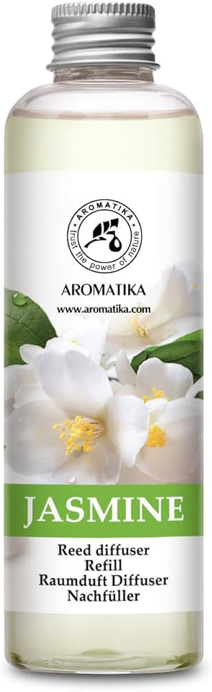 AROMATIKA Jasmine Essential Oil 200ml - Natural Reed Diffuser Refill for Long-Lasting Fragrance -... | Amazon (US)