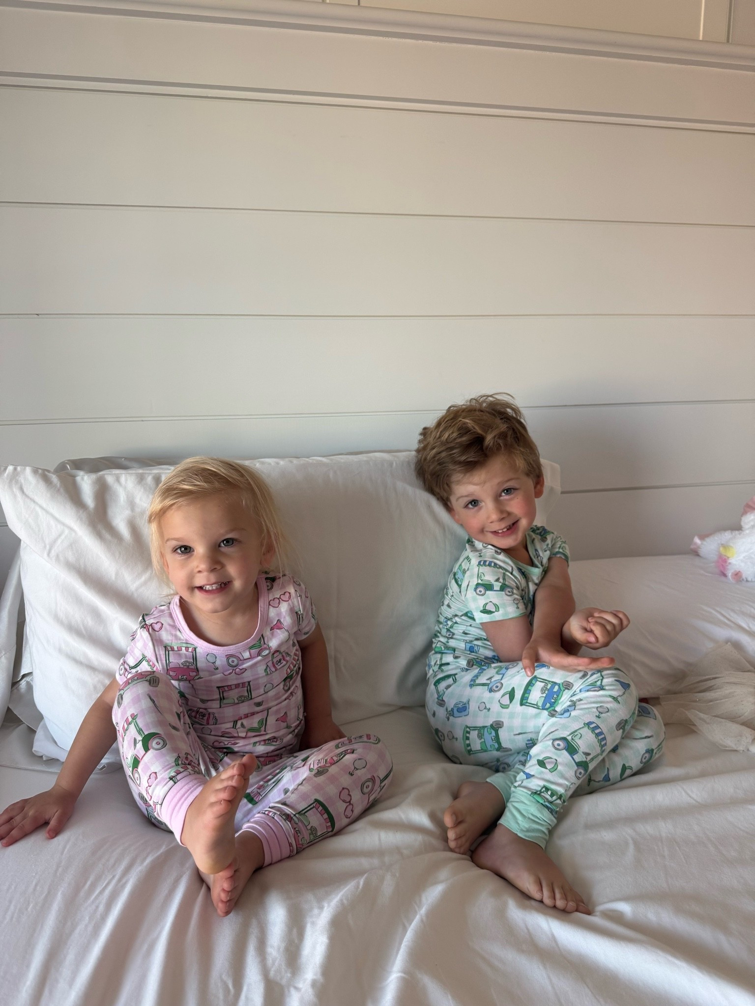 Brother sister match golf pjs