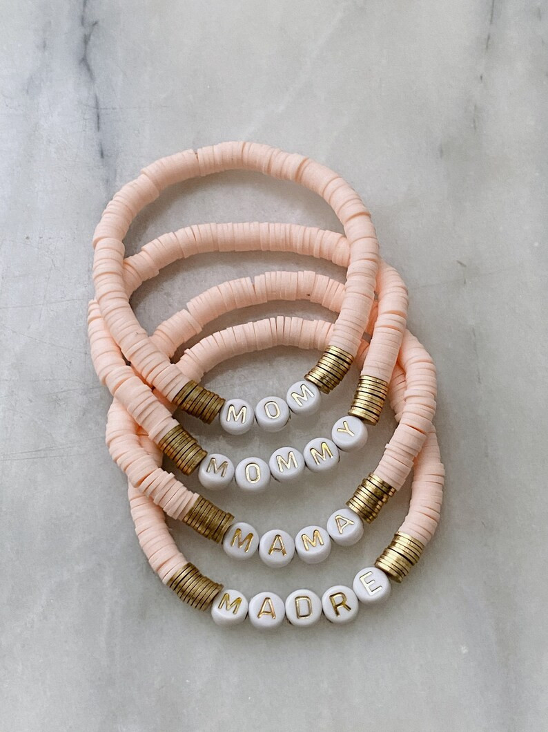 Customizable Colors Gold 6mm Heishi Custom Name Bracelet | Etsy | Etsy (AU)