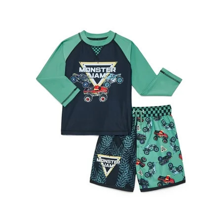 Character Toddler Boy Long- Sleeve Rash Guard and Trunk Swim Set, 2-Piece, Sizes 12M-5T | Walmart (US)
