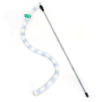 Alilang Interactive Cat Teaser Wand Toy with Soft Furry Tail, Rainbow Cat Fetch Toys for Indoor Cats and Kittens, Blue | Target