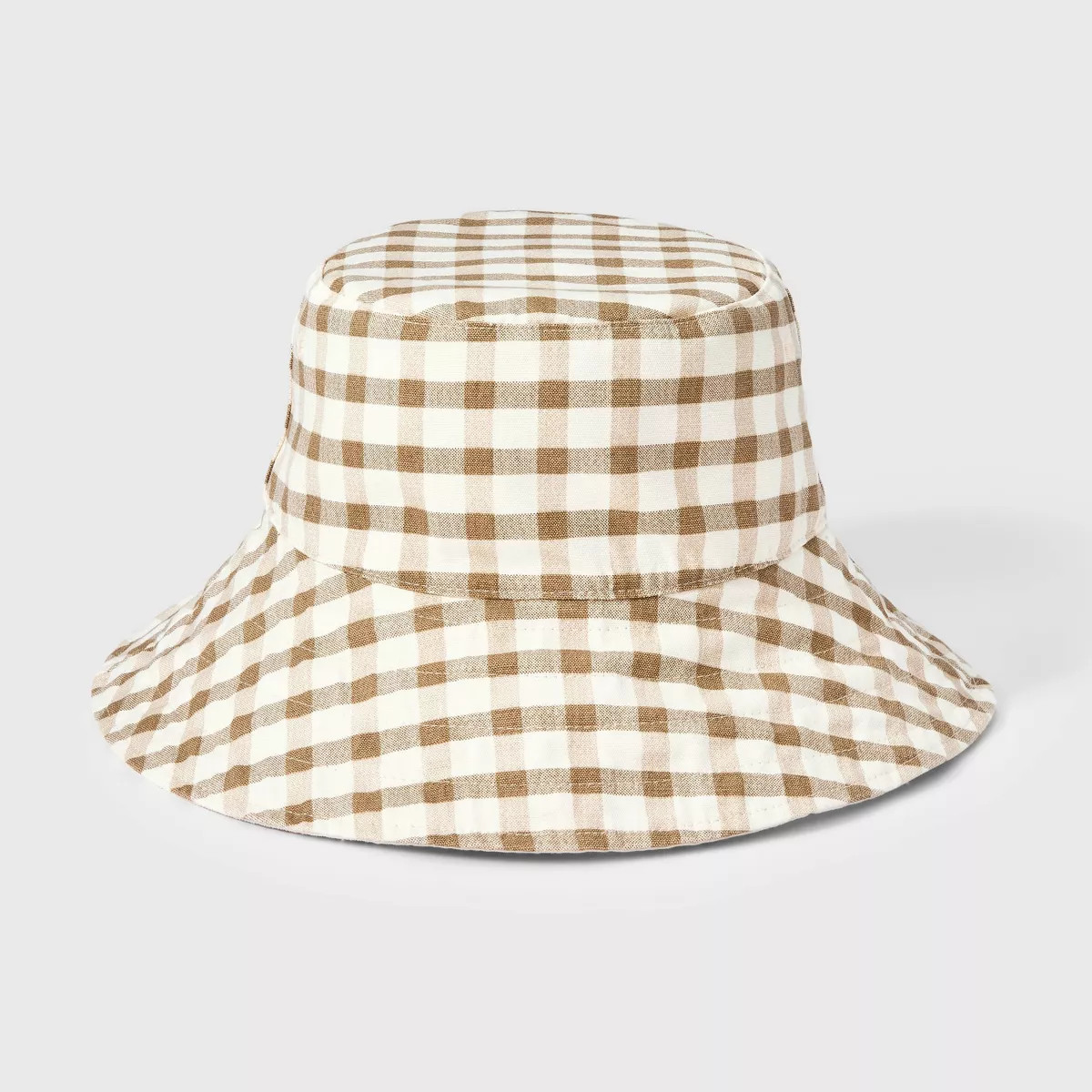 Reversible Gingham Bucket Hat - Universal Thread™ Tan | Target