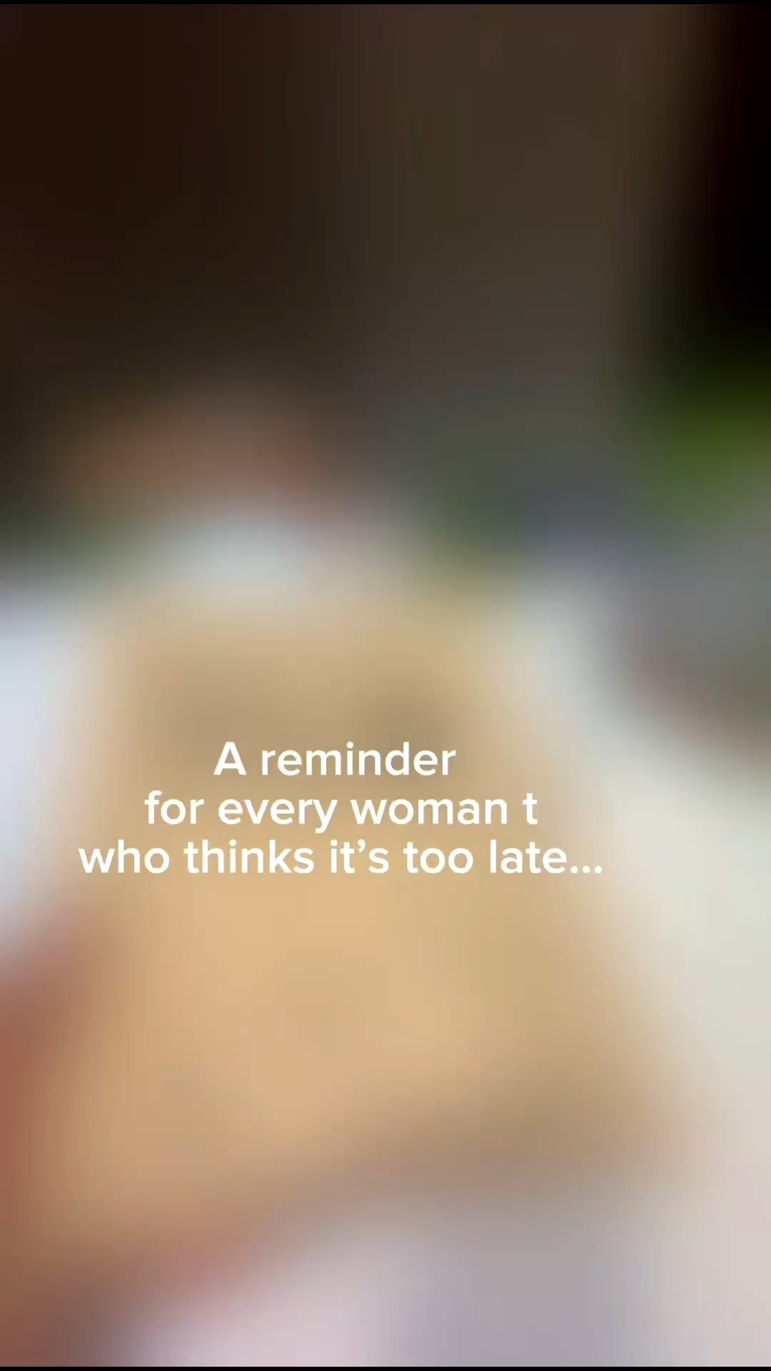 This is for every woman who’s ever questioned whether she missed her chance.

You haven’t.

#LTKOver40 #LTKstorytime #LTKBeauty