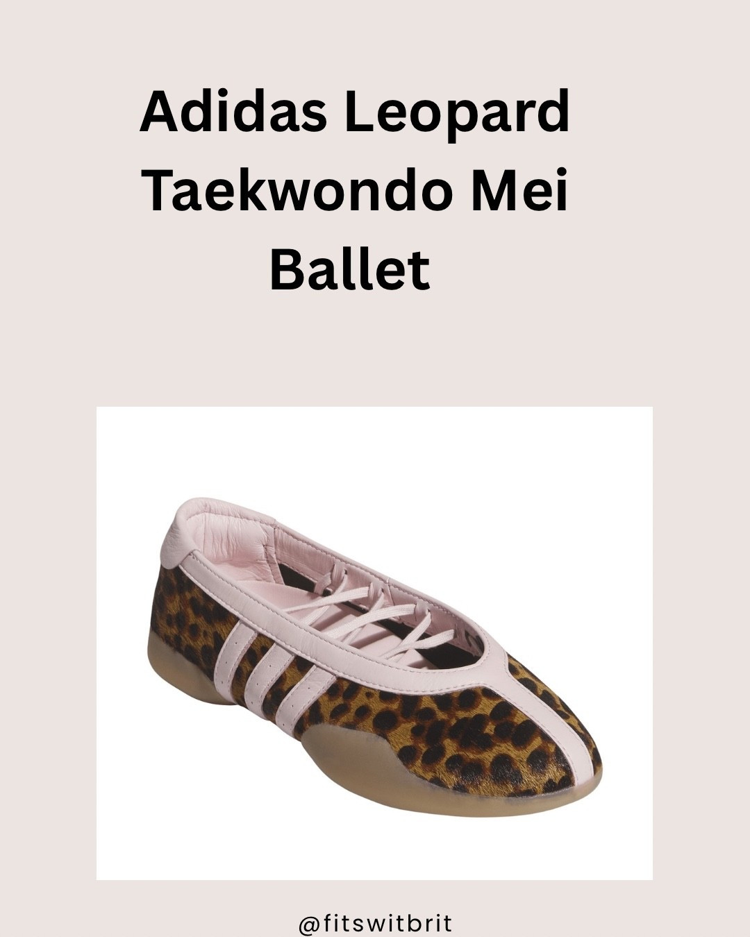 Adidas Leopard Taekwondo Mei Ballet Sneakers 