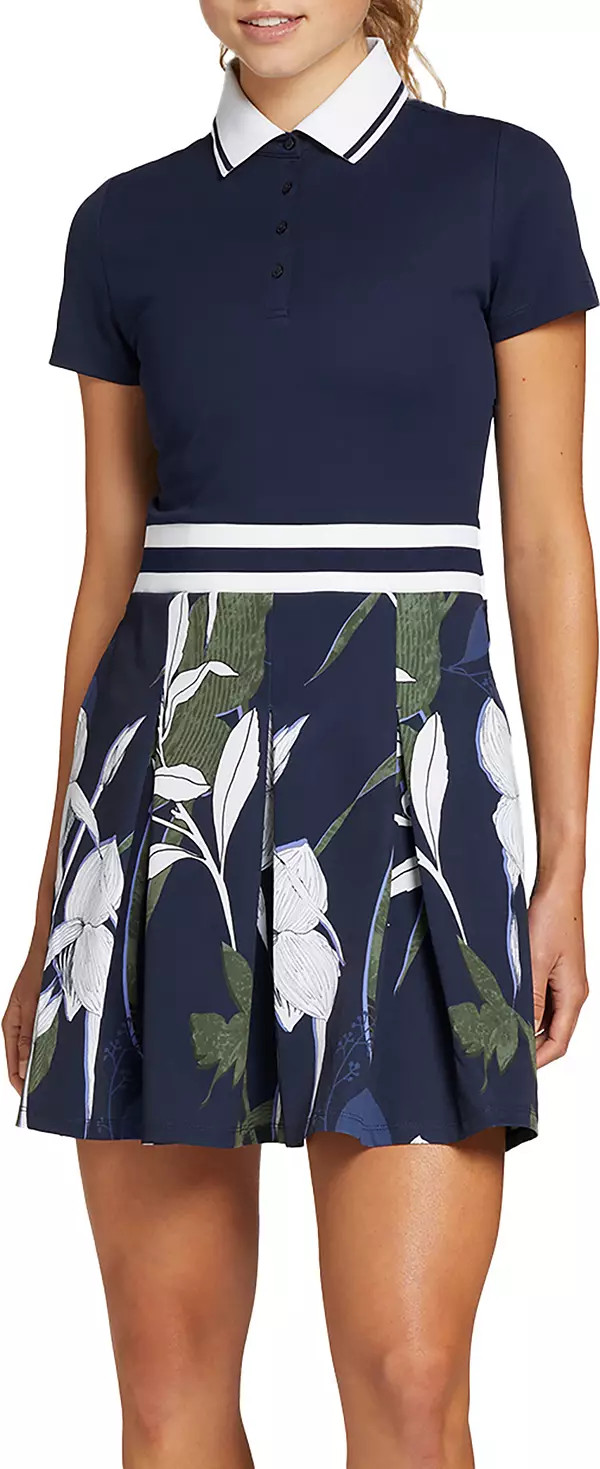 Walter Hagen Women's Pleated Floral Short Sleeve Golf Dress | Dick's Sporting Goods | Dick's Sporting Goods