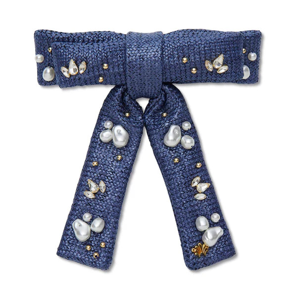AZURE ANTOINETTE OASIS EMBELLISHED BOW BARRETTE | LELE SADOUGHI