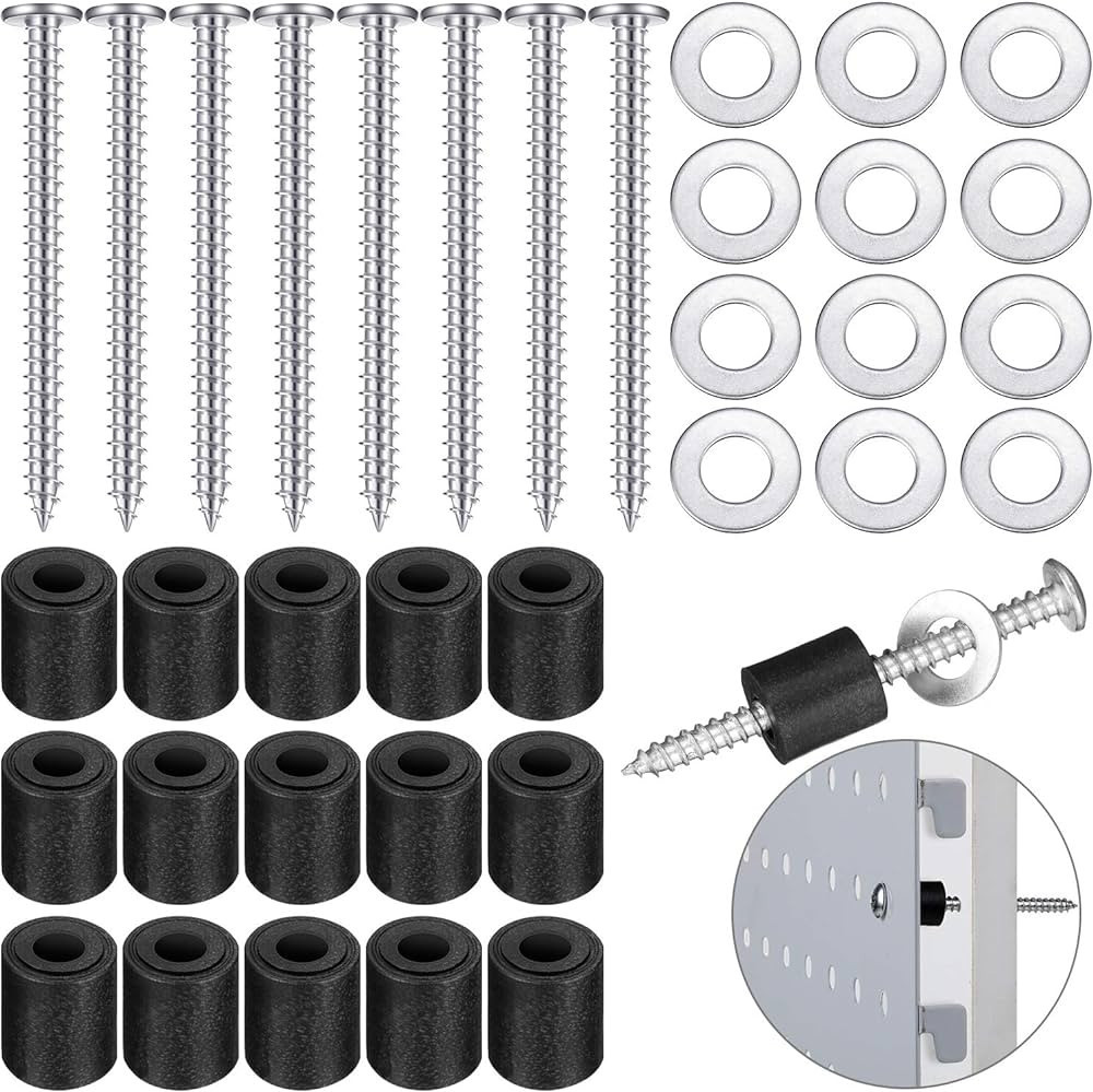 Pegboard Mounting Kit, Includes Screws, Spacers and Washers for 1/8-Inch and 1/4-Inch Pegboard (7... | Amazon (US)