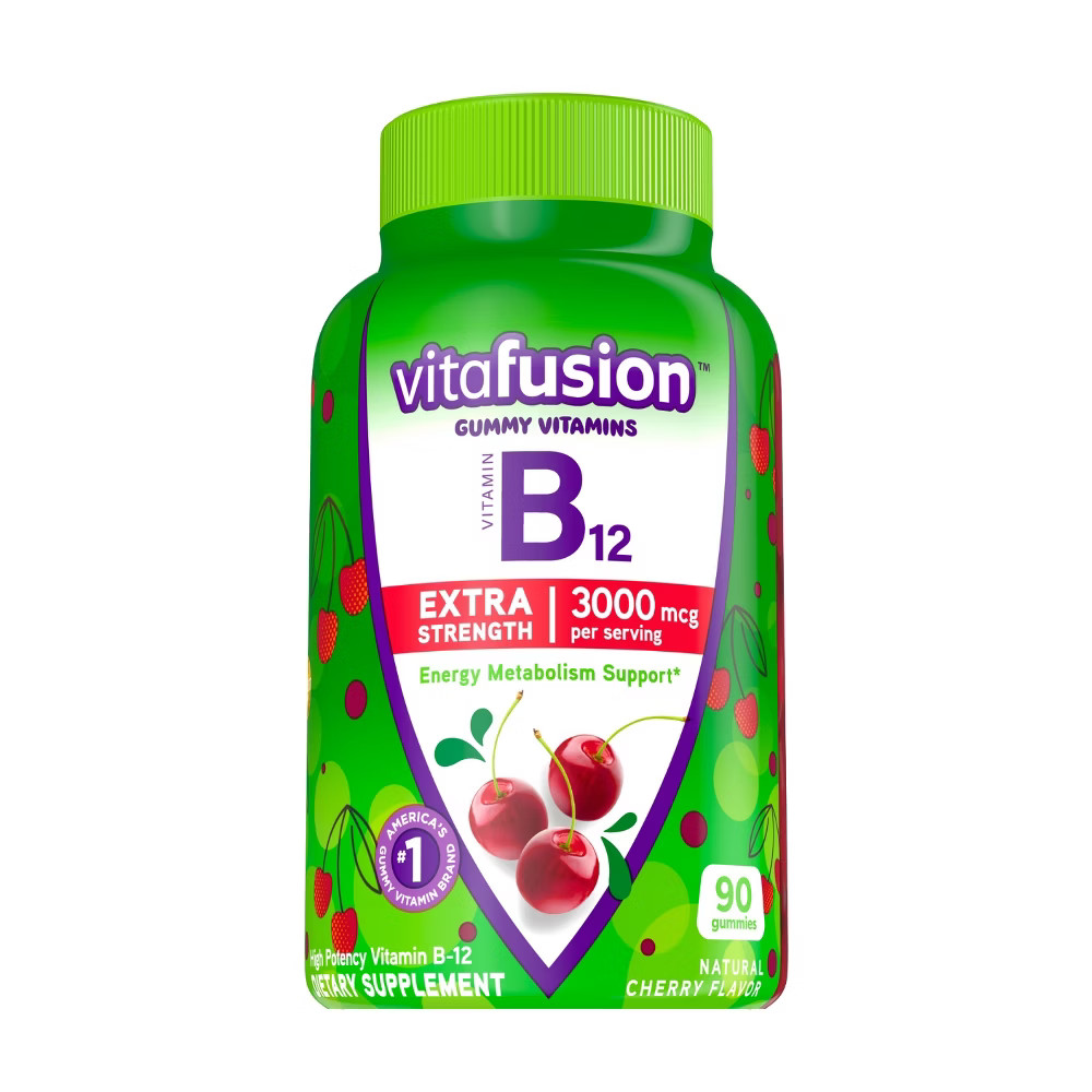 Vitafusion Extra Strength Vitamin B12 Dietary Supplement Gummies - Cherry - 90ct | Target